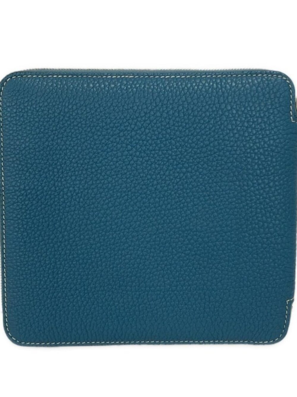 HERMES saxe blue Taurillon Clemence Square G Accessory Case - Picture 2 of 7